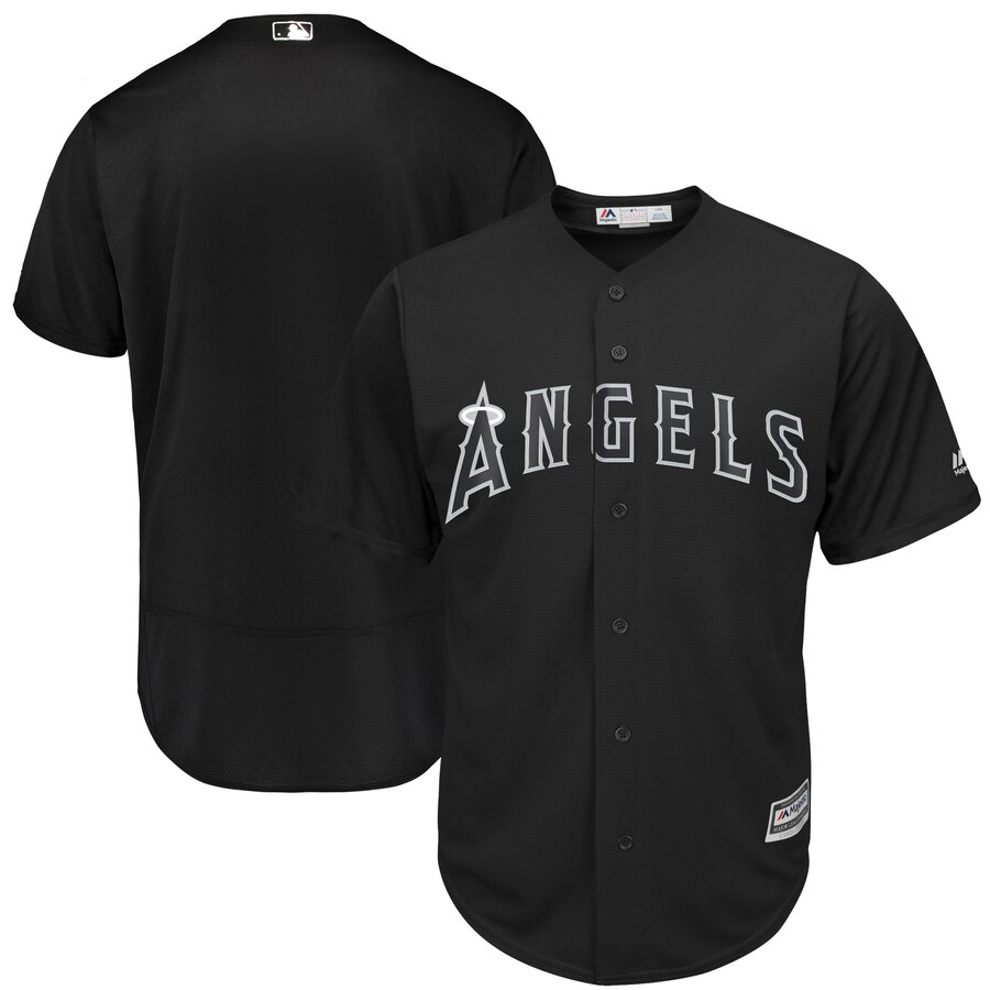 Men's Los Angeles Angels Majestic Black 2019 Players' Weekend Replica Team Stitched MLB Jersey